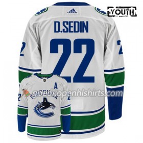 Vancouver Canucks DANIEL SEDIN 22 Adidas Wit Authentic Shirt - Kinderen